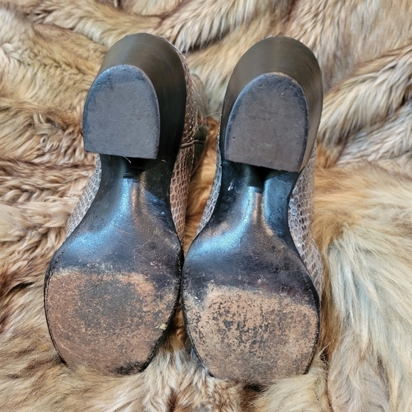 J. Chisom Snakeskin Python Silver Tipped Boots - Picture 6 of 7